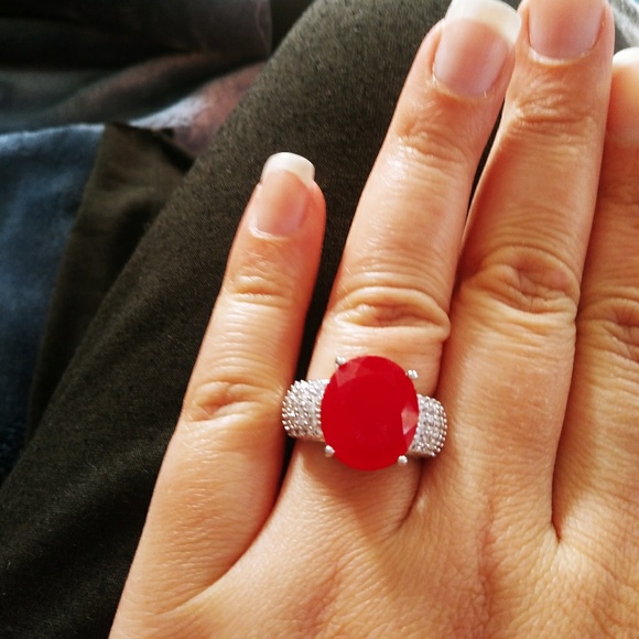 New beautiful ruby silver filled - Picture 2 of 8